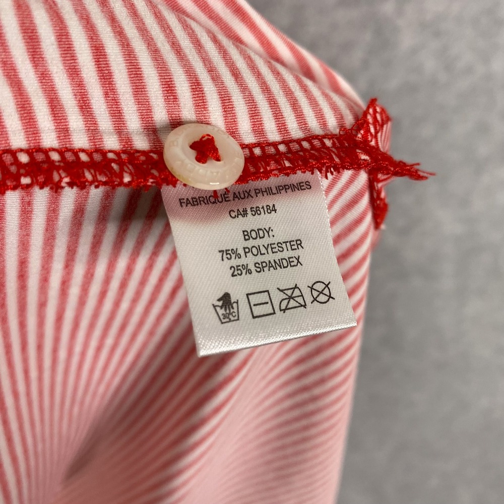 B. Draddy Sport Shirt Mens M Redwing Stripe Golf Jimmy Performance Polo - Picture 8 of 11